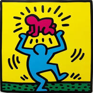 Man Holding Radiant Baby by Keith Haring (1980s)